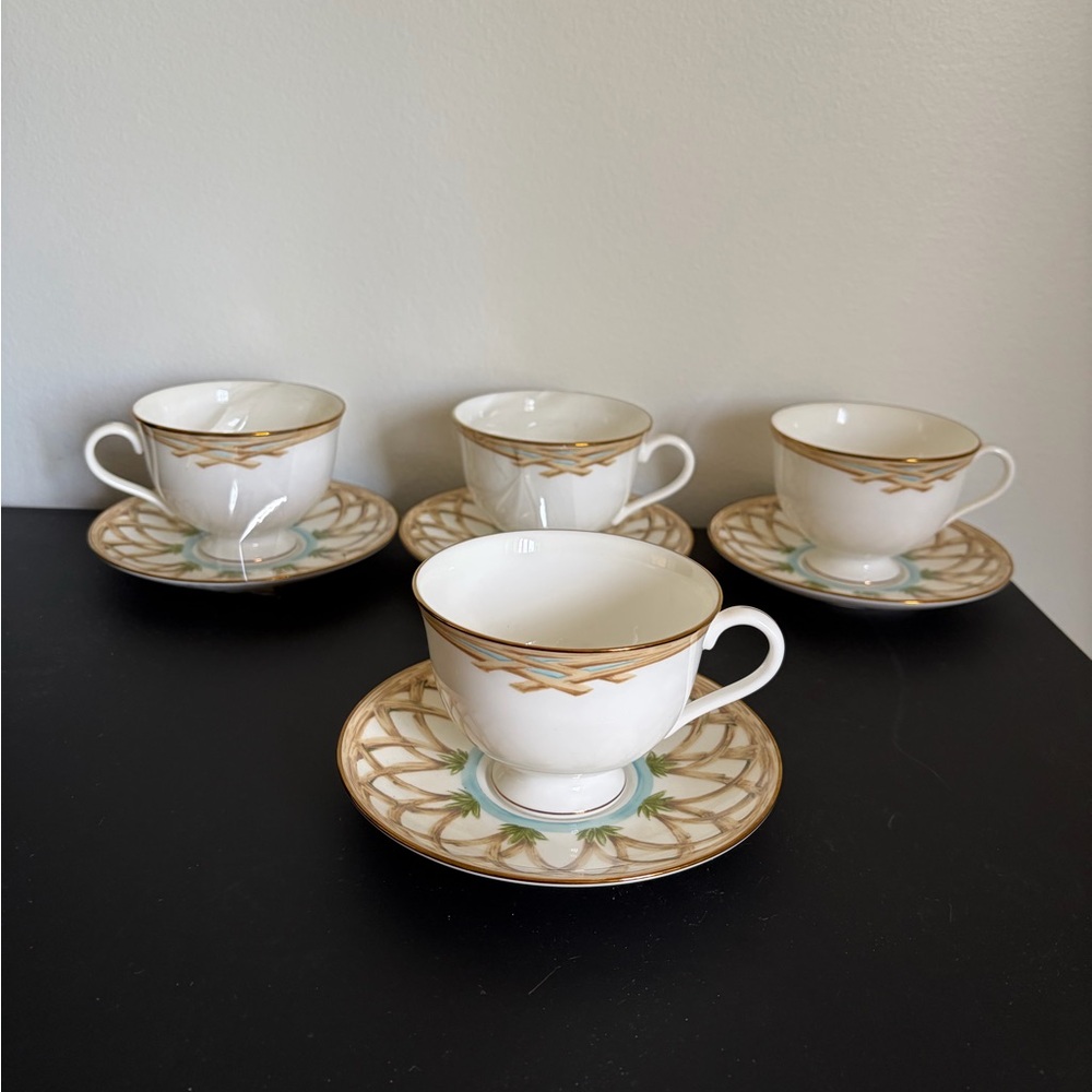 Lenox British Colonial Collection Colonial Bamboo Cup & Saucer set Total 12